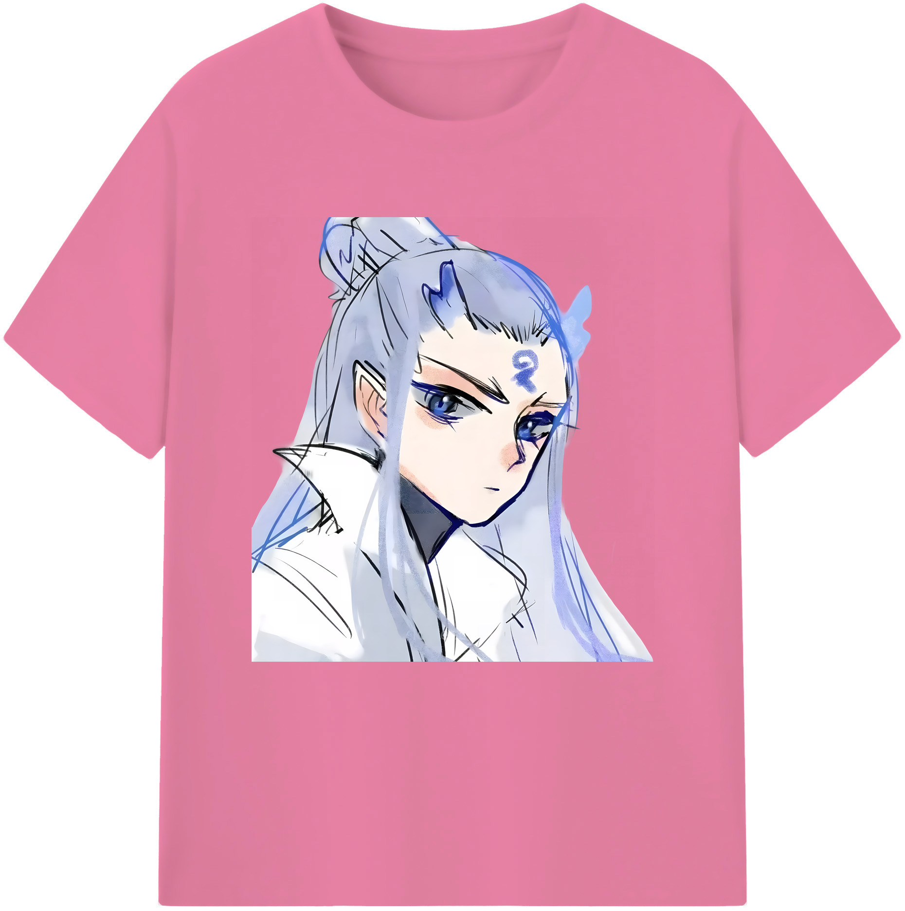 （画像用） Ne Zha 2 ナタ 魔童の大暴れ 綿100％半袖Tシャツ（フロントプリント）